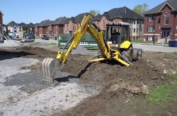 crane working on road